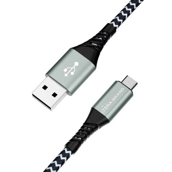 USB A to Micro USB Braided Cable 6'